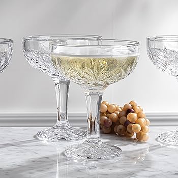 Amazon.com | Godinger Champagne Glasses, Champagne Glass Set